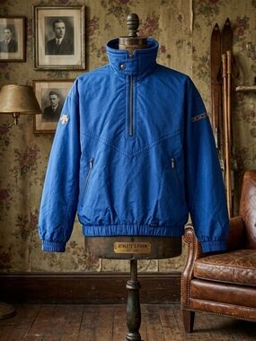 Vintage 80s/90's DESCENTE Ski Jacket/ Windbreaker Small